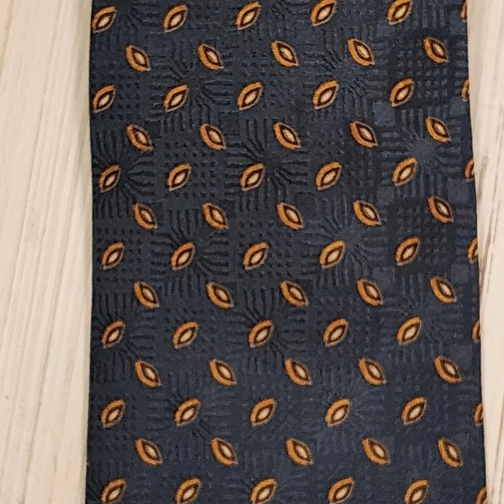 100% Silk Korean Air Ties Set Of 3.  Grey, Red, and Dark Teal Blue.